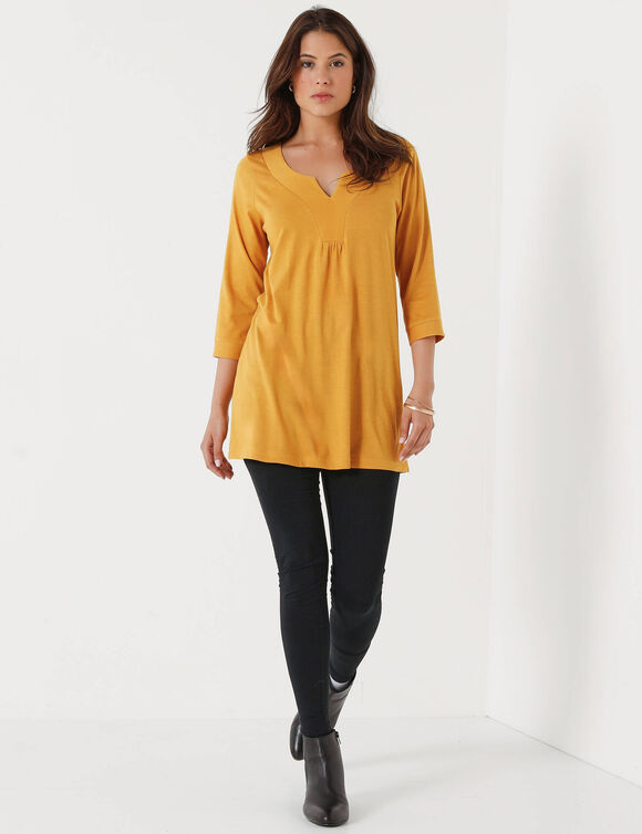 Tunique col fantaisie (curry) Tunique col fantaisie (curry)